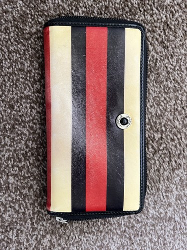 Graffiti leather purse red - graffiti,