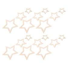 18 Pcs Star Shaped Wooden Hoop