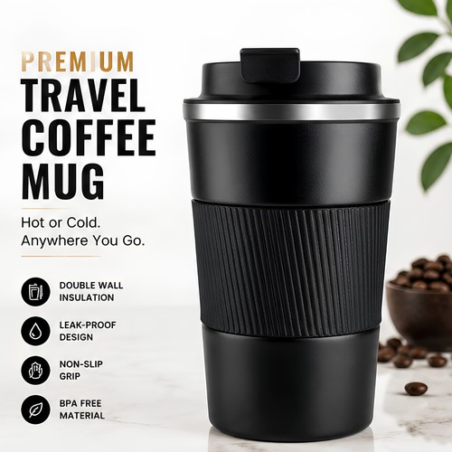 Stainless steel thermos - stainless, mug