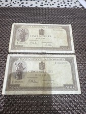 2 Of 500 Lei Romanian Banknotes 1940-1941