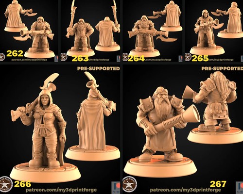 Dwarf hunter miniature 32mm - hunter, 28-32mm