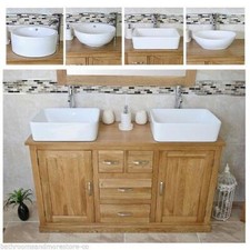 Solid Oak Bathroom Vanity Unit