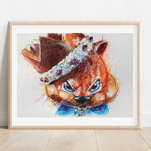 Conker ballpoint pen - pen, print