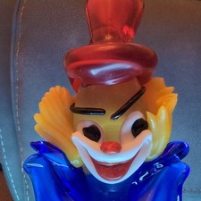 Vintage Murano Art Glass Clown With Original Label 