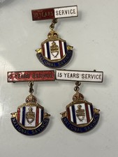 3 National Savings Pin Medals: 7 , 10 & 15 years service