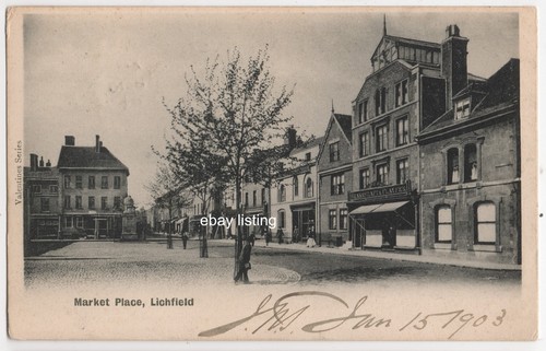 1903 postcard market place - postcard,