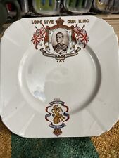 Very Rare Alma Ware Coronation May 12, 1937 H.M.KingEdwardVIIIPlate, 6" Square 