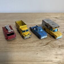 Husky VintageToy Cars Bundle Fire Engine Ford Camper Ford F350 Guy Warrior Truck