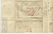 1828 ireland money letter on - ireland,