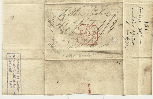 1828 ireland money letter - 1828, on