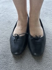 Hobbs Women’s Odette Nappa Black Ballerina Size 40 Good Condition + Shoebox