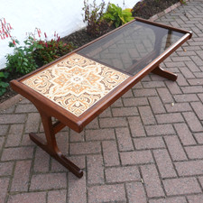 Vintage G Plan Fresco Tiled & Glass Teak Coffee Table. Mid Century 1970s.