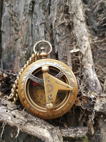 Handmade sundial compass - sundial,