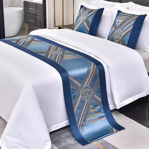 Chinese satin bed runner - satin, scarf