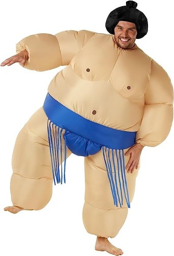 Adult blue inflatable sumo - adult,
