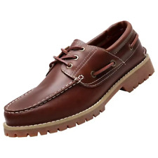Superb Quality Cowhide Leather Low Top Classic British Mens Deck Shoes Boat Shoe