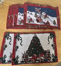 Christmas Design Tapestry Placemats x6 