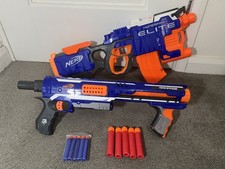 Nerf Gun Bundle – Hyperfire, Rampage, 2 Mag Attachments & 10 Darts