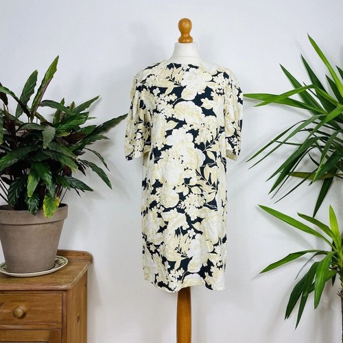 Black beige cream floral - h&m,