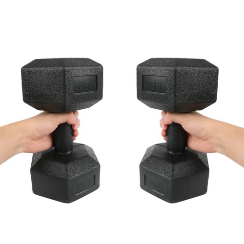 15kg rubber hex dumbbell - hex, dumbbell–