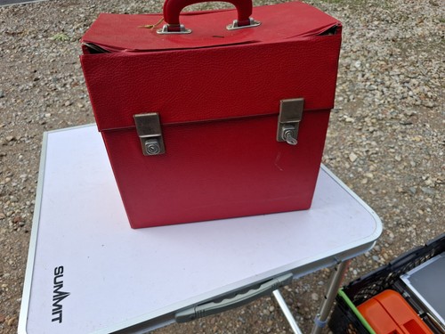 Red vintage vinyl record - lp,