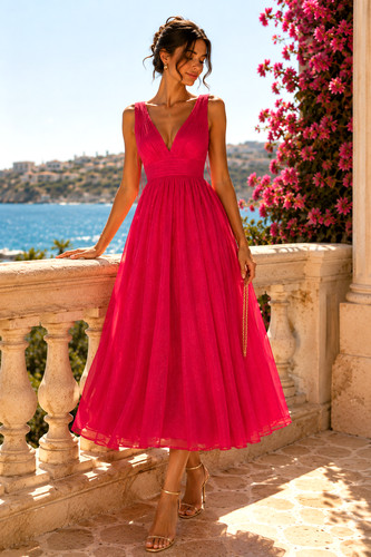 Hot pink glitter - pink, maxi