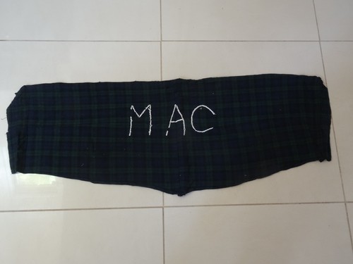 Mac lettering tartan wool - "mac",