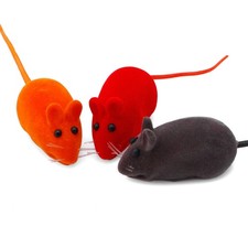 5Pcs Cats Teaser Toys Fun Squeaky Mice Toys Pet Interactive Toy Cartoon Mouse