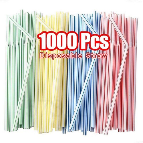 1000 neon straws flexible - neon,