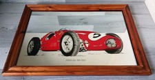 Ferrari 500 1953 Mirror Vintage Automobilia Framed 20 X 14 Inches 