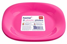 4 Plastic Reusable Plates Set