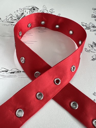 Vintage french red satin - red,