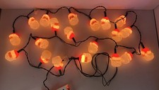 Vintage Santa Claus Blow Mold Christmas String Lights Set of 20 Kitsch Horferts.
