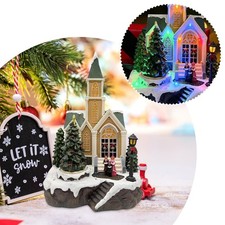Christmas church statue - church, with