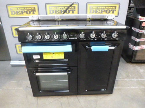 Smeg range cooker - smeg, black