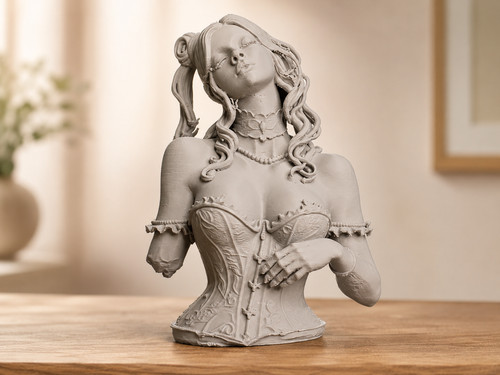 Baroque lady bust sculpture - baroque,