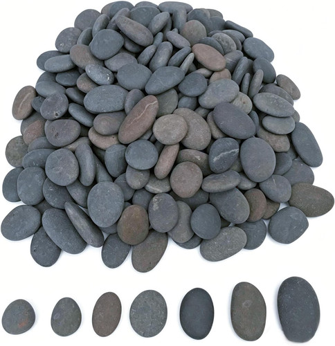 800g grey pebbles gravel flat - 800g,