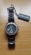 Police Navy black dial stainless steel bracelet Ladies watch 11547MSB