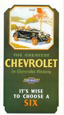 1930 CHEVROLET PASSENGER CAR SALES BROCHURE