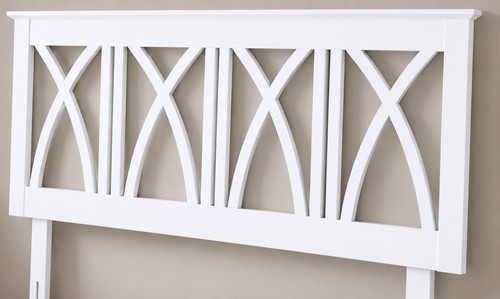 White wood headboard wooden - white,