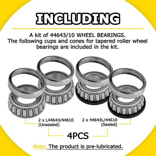 Trailer wheel bearings - 4x,