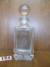 Masonic Etched Crystal Spirit / Whisky Decanter