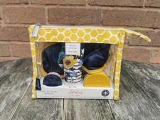 Joules Ive Got To Fly Travel Set 75ml Body Wash, Butter & EyeMask + Lip Balm New