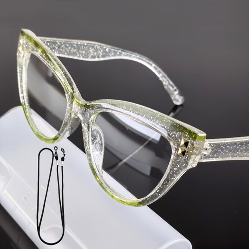 Transparent green cat eye - transparent,