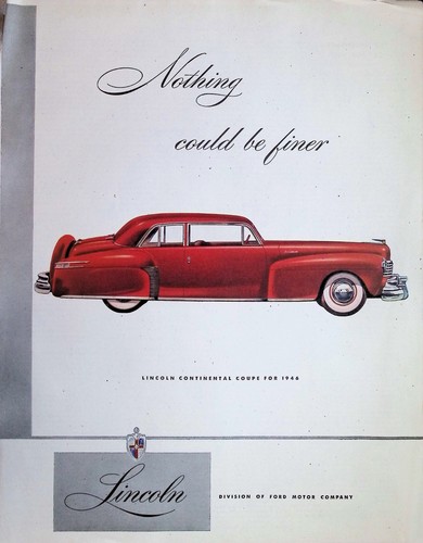 Original 1946 lincoln - 1946, ad