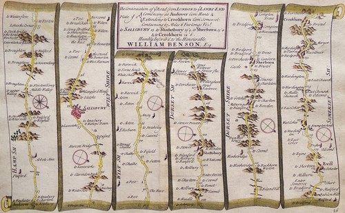 Antique map salisbury - antique,