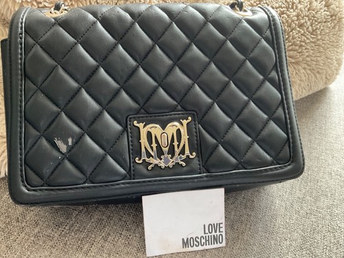Genuine leather moschino chain
