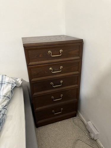Classic dark wood - dark, 5-drawer