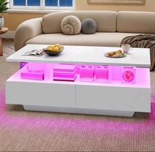 Lift Top LED Coffee Table with