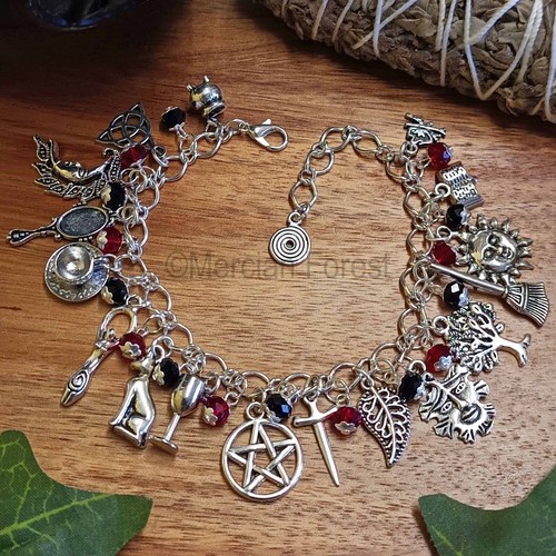 Witches charm bracelet with - charm,